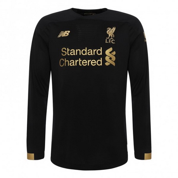 Camiseta Liverpool Replica Primera Ropa ML Portero 2019/20 Negro